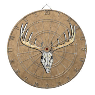 Large Antler Deer Skull Hunting Dart Board