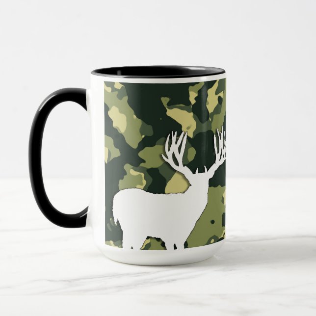 Large Antler Whitetail Buck Deer Mug (Left)