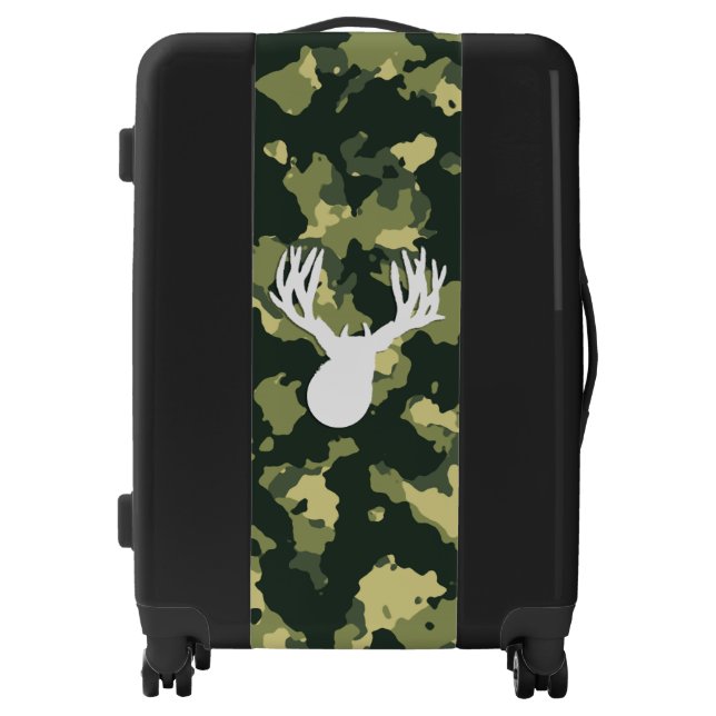 Large Antlered Deer Skull Hunting Luggage (Front)