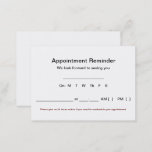 Large Appointment Reminder Cards (100 pack-White)