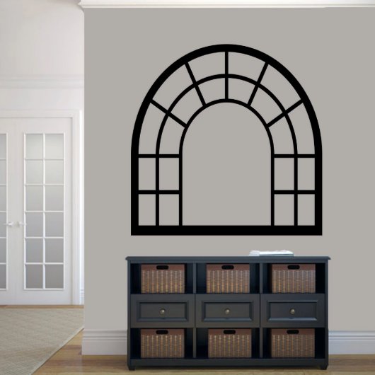 Large Arched Window Frame Wall Decal (Large)