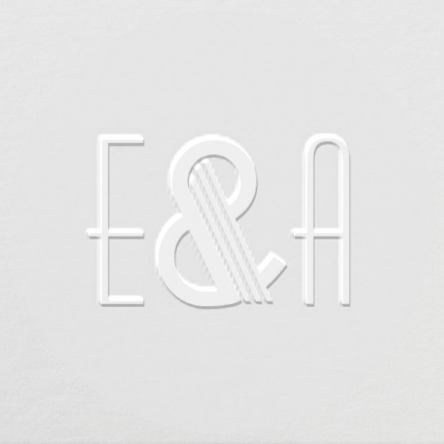 Large Art Deco #2 Ampersand Couple 2 Initial Embosser (Design)