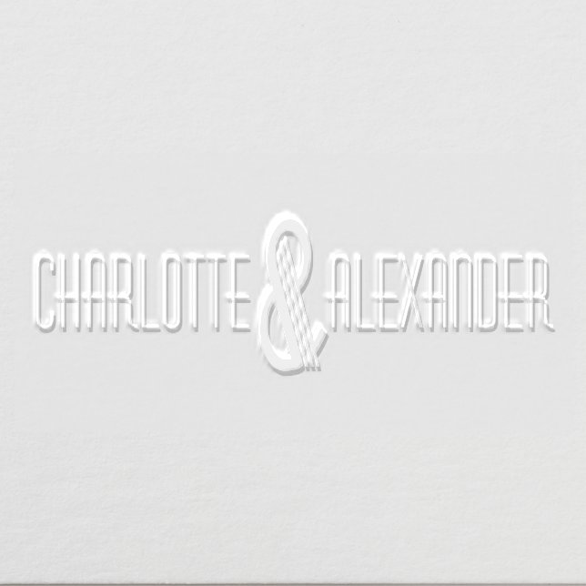 Large Art Deco Ampersand Wedding Couple Names #1 Embosser (Design)