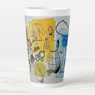 Large Art Fashion Latte Mug
