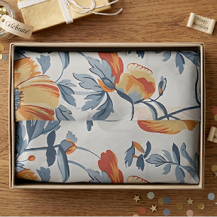 Large Art Nouvea California Poppies – 10lb, 17"x23 Tissue Paper