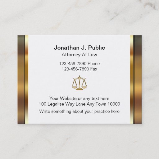 Customizable Large Attorney Business Cards