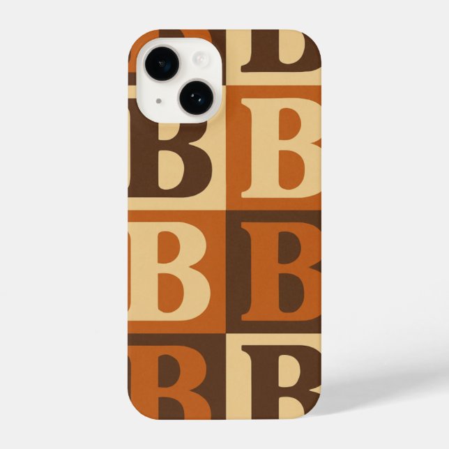“Large B Graphic Phone Case, Stylish Protector” iPhone Case (Back)