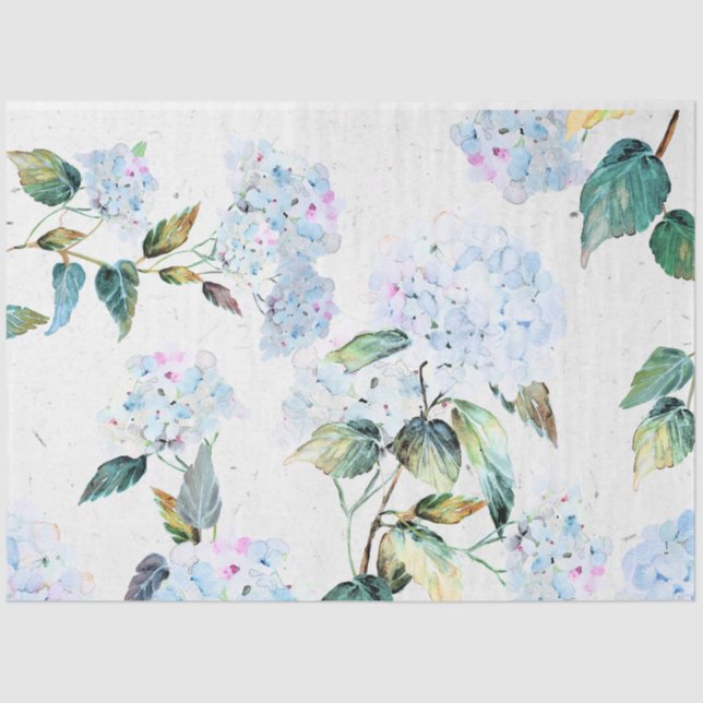 Large Baby Blue Hydrangea Flower Tissue Paper (Front)