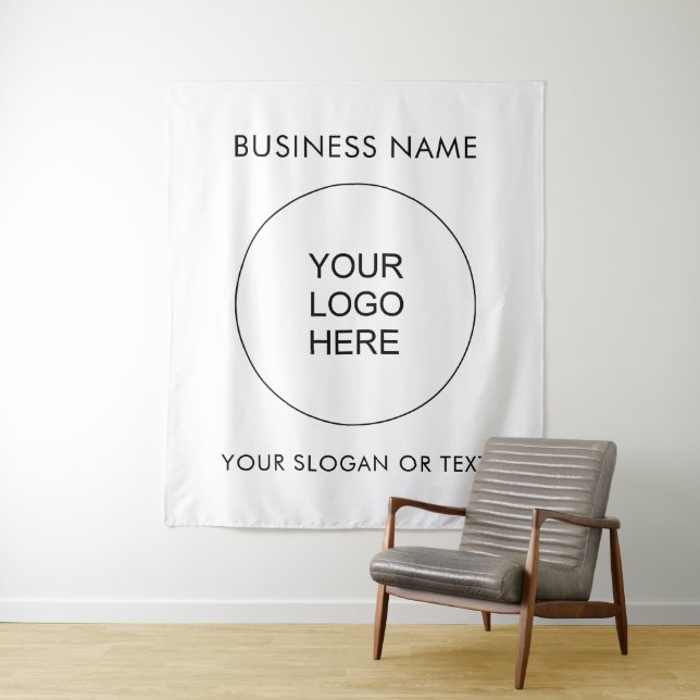 Large Backdrop Your Logo Slogan Text Vertical (In Situ)