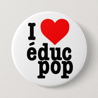 Large Badge I coils pop educ Pinback Button