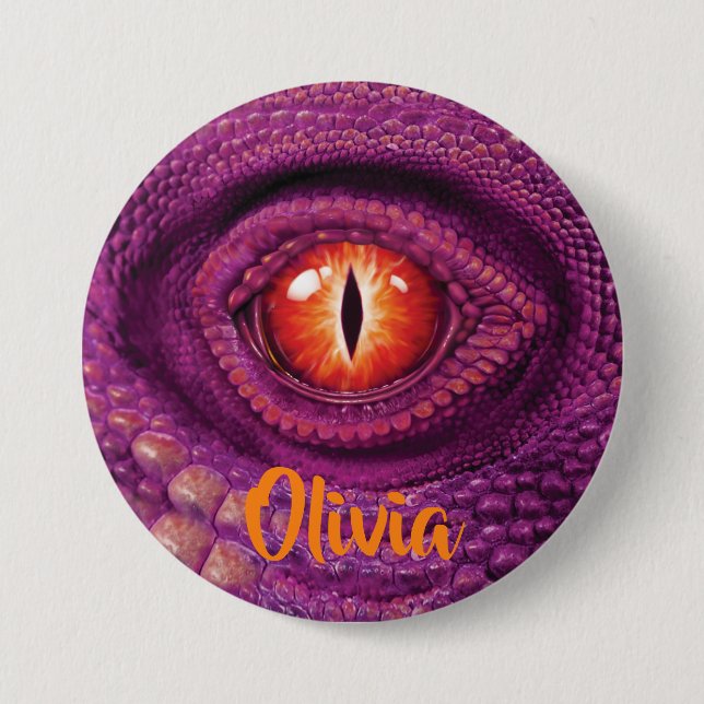Large Badge with monogram Dragon's Eye Button (Front)