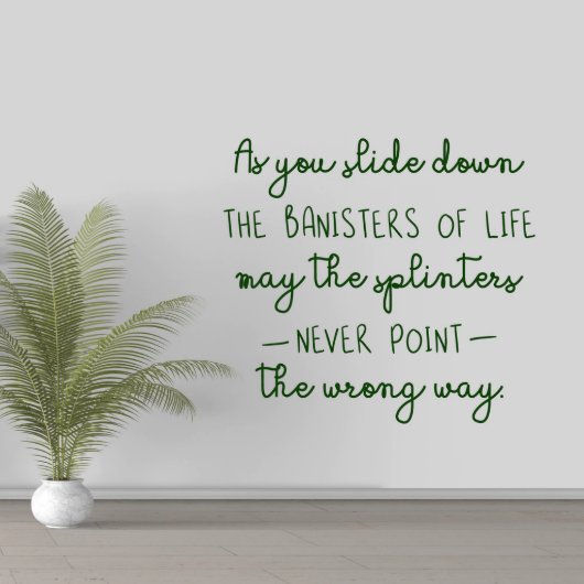 Large Banisters Of Life Wall Decal (Front)