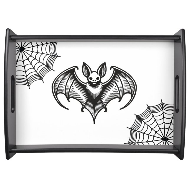 Large Bat Wooden Serving Tray  (Front)