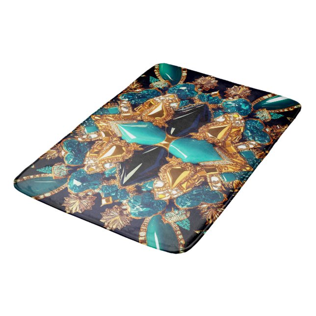 Large bath mat with Bahamas Colors (Angled)