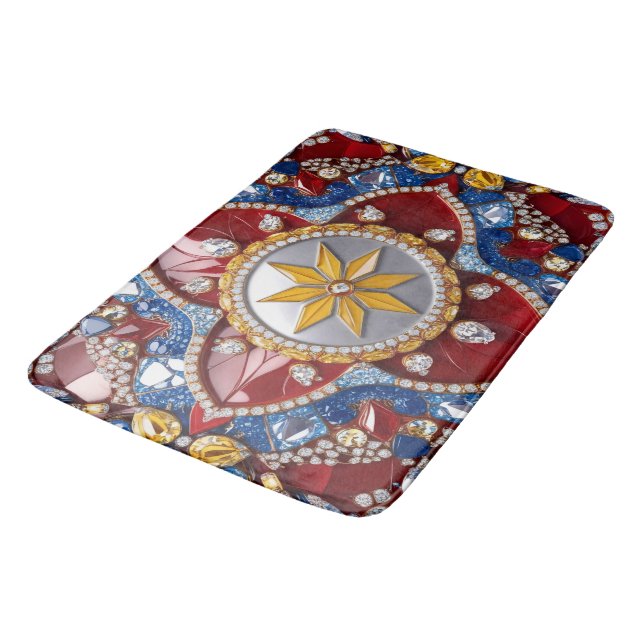 Large bath mat with Colombian Colors (Angled)
