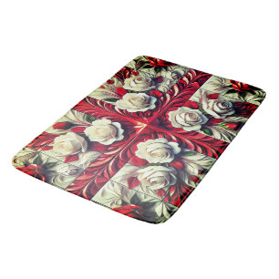 Large bath mat with English Roses Design