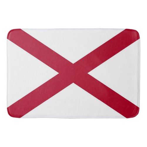 Large bath mat with flag of Alabama USA