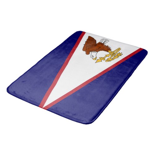 Large bath mat with flag of American Samoa USA