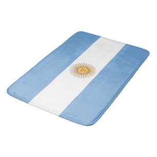 Large bath mat with flag of Argentina