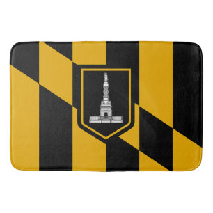 Large bath mat with flag of Baltimore