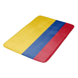 Large bath mat with flag of Colombia