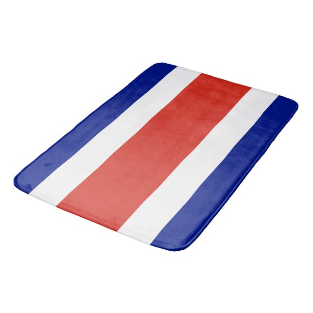 Large bath mat with flag of Costa Rica (Angled)