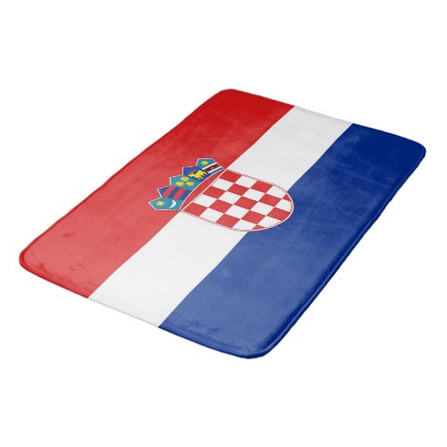 Large bath mat with flag of Croatia