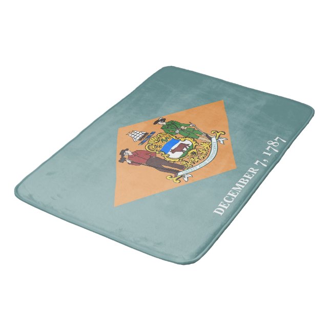 Large bath mat with flag of Delaware, USA (Angled)