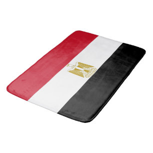 Large bath mat with flag of Egypt