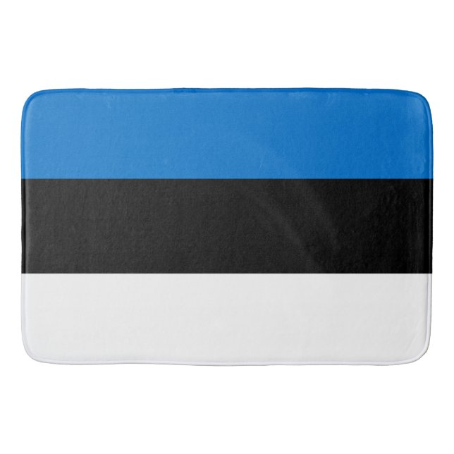 Large bath mat with flag of Estonia (Front)