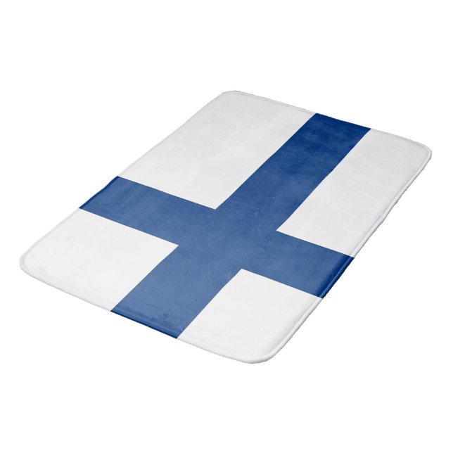 Large bath mat with flag of Finland (Angled)