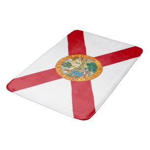 Large bath mat with flag of Florida, USA