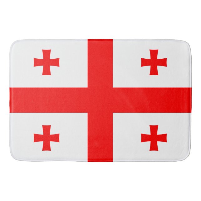 Large bath mat with flag of Georgia (Front)