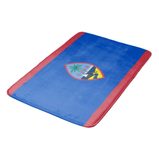 Large bath mat with flag of Guam, USA (Angled)