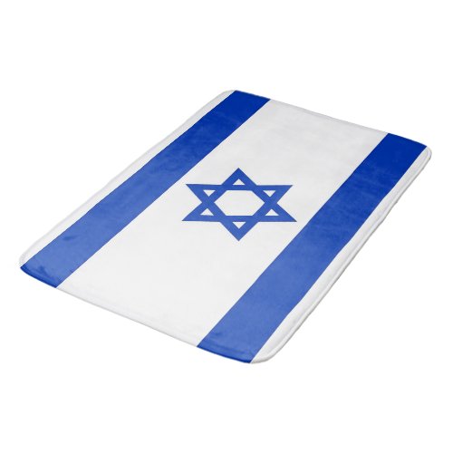 Large bath mat with flag of Israel