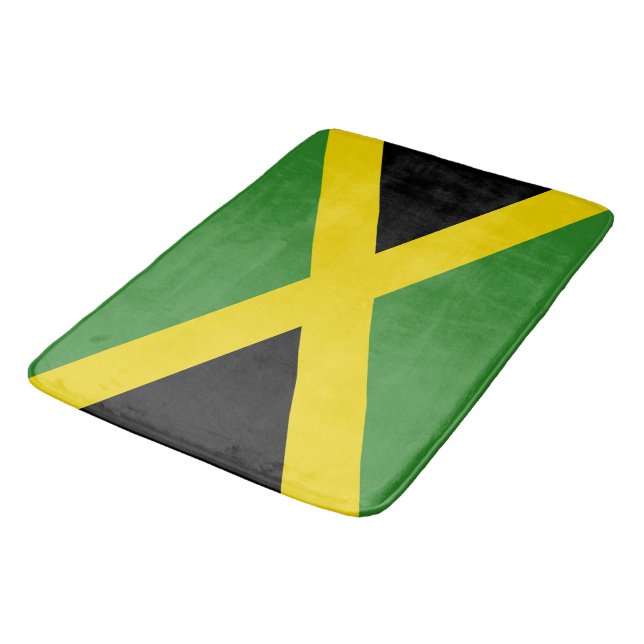 Large bath mat with flag of Jamaica (Angled)
