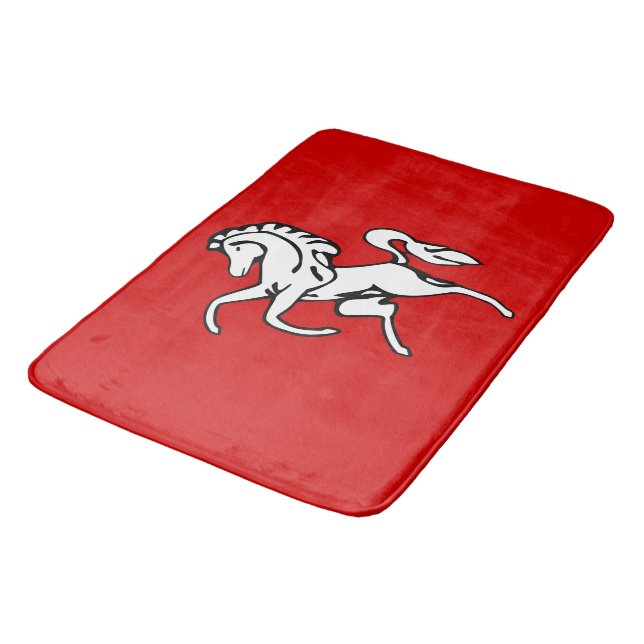 Large bath mat with flag of Kent County (Angled)