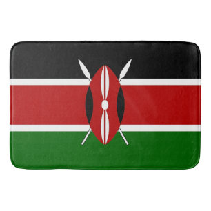 Large bath mat with flag of Kenya