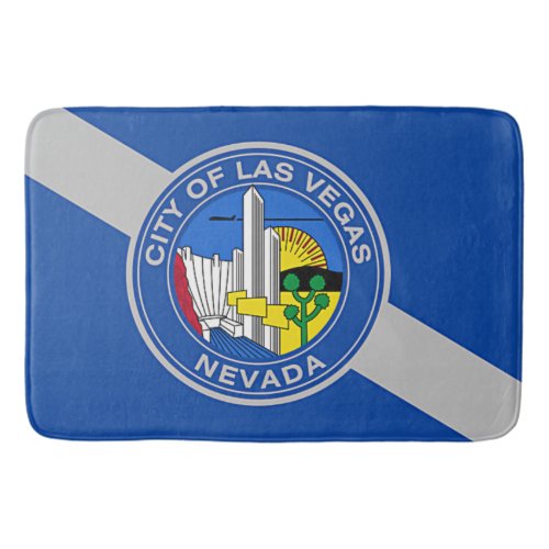 Large bath mat with flag of Las Vegas