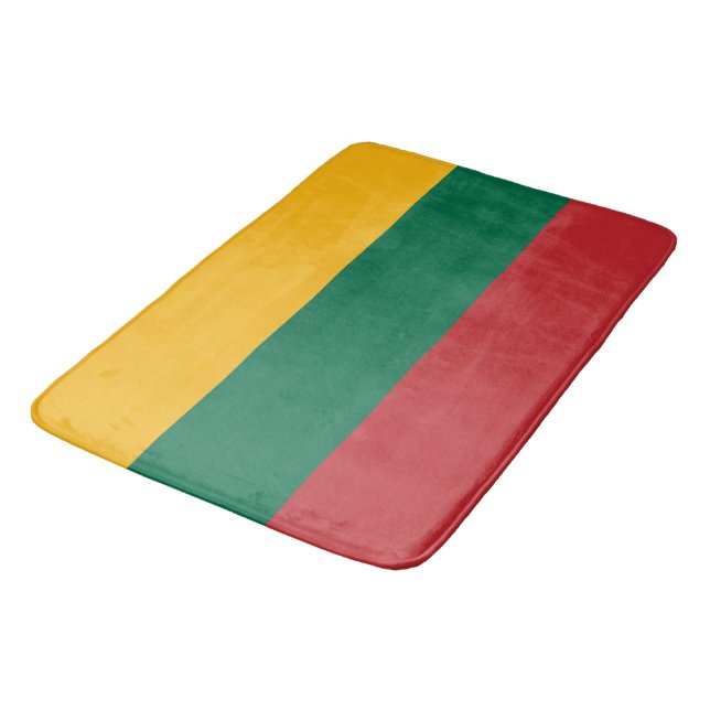 Large bath mat with flag of Lithuania (Angled)