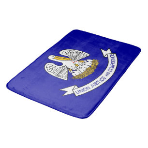 Large bath mat with flag of Louisiana, USA