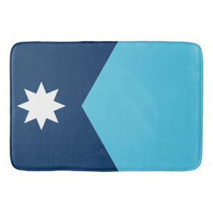 Large bath mat with flag of Minnesota, USA