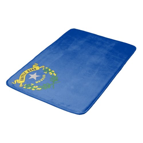 Large bath mat with flag of Nevada USA