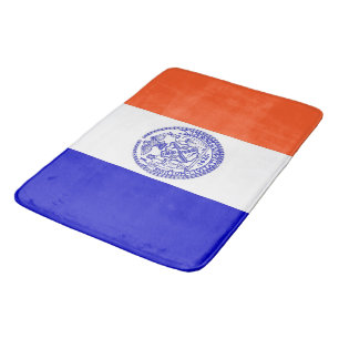 Large bath mat with flag of New York, USA