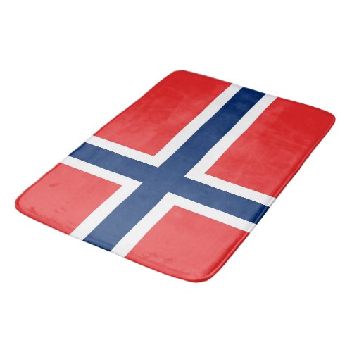 Large bath mat with flag of Norway