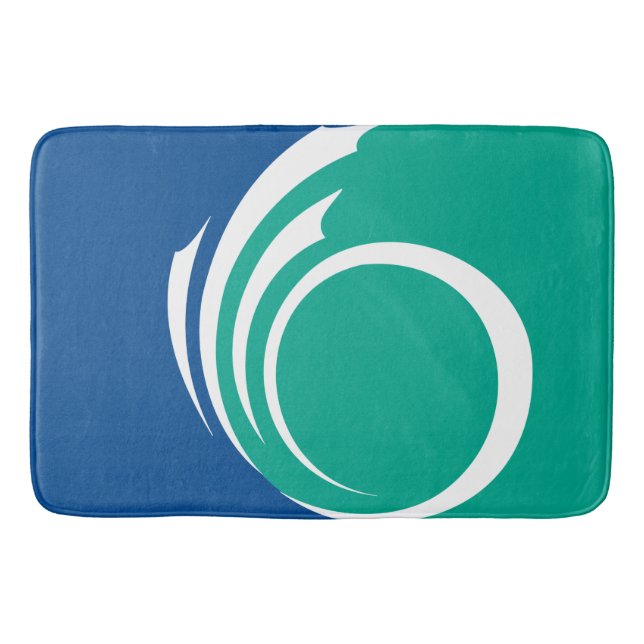 Large bath mat with flag of Ottawa, Canada (Front)
