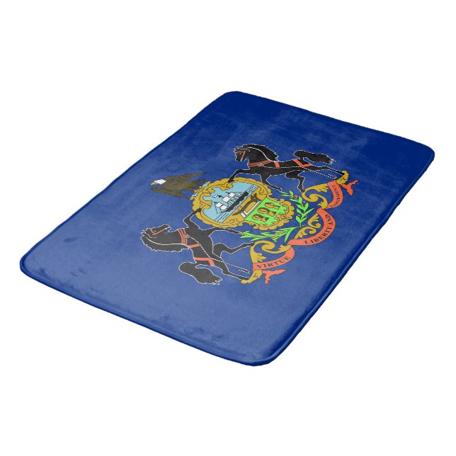 Large bath mat with flag of Pennsylvania, USA (Angled)