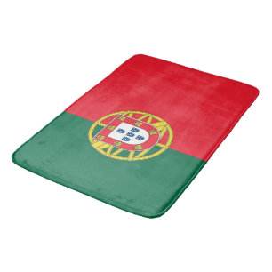 Large bath mat with flag of Portugal