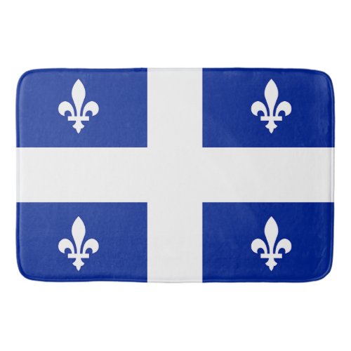 Large bath mat with flag of Quebec