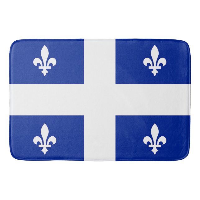 Large bath mat with flag of Quebec (Front)